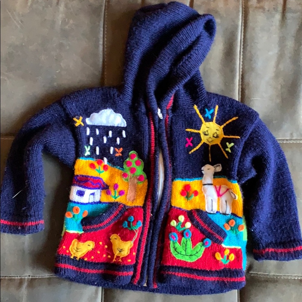 Alpaca Zip Up Knitted Sweater